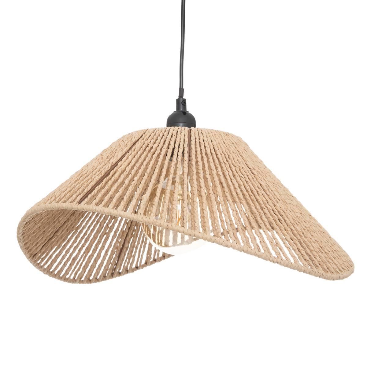 Atmosphera Myha Hanglamp – diameter 45 cm – Natuurlijk Touw – E27 – Papier – Verstelbaar – Sfeervol Licht