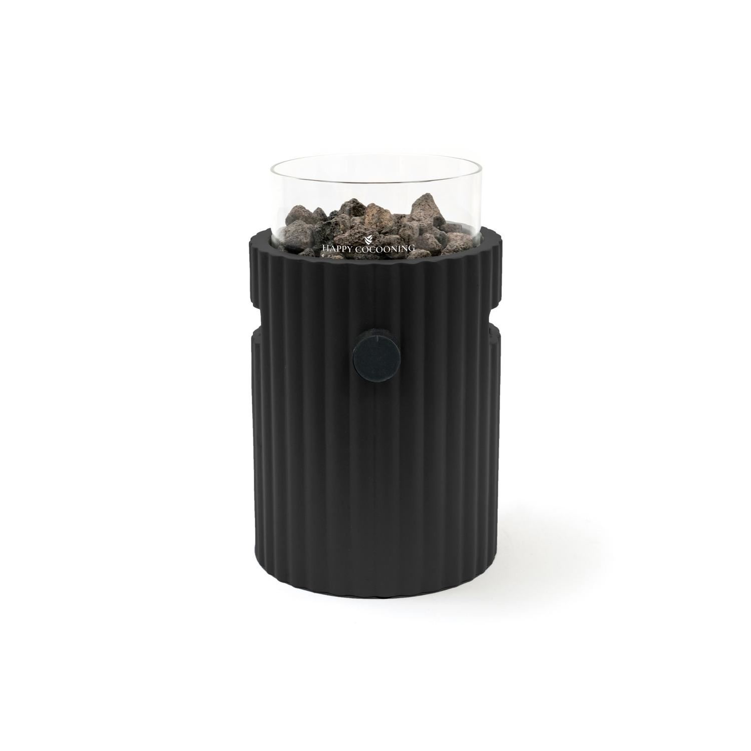 Happy Cocooning Lumi Rib Tafelbrander - 21,5x21,5 cm - Nordic Black - Gaspatroon