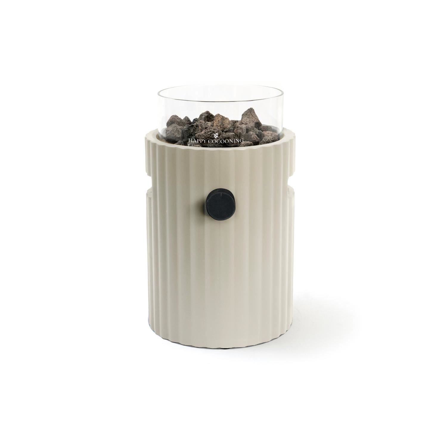 Happy Cocooning Lumi Rib Tafelbrander - 21,5x21,5 cm - Oyster Beige - Gaspatroon