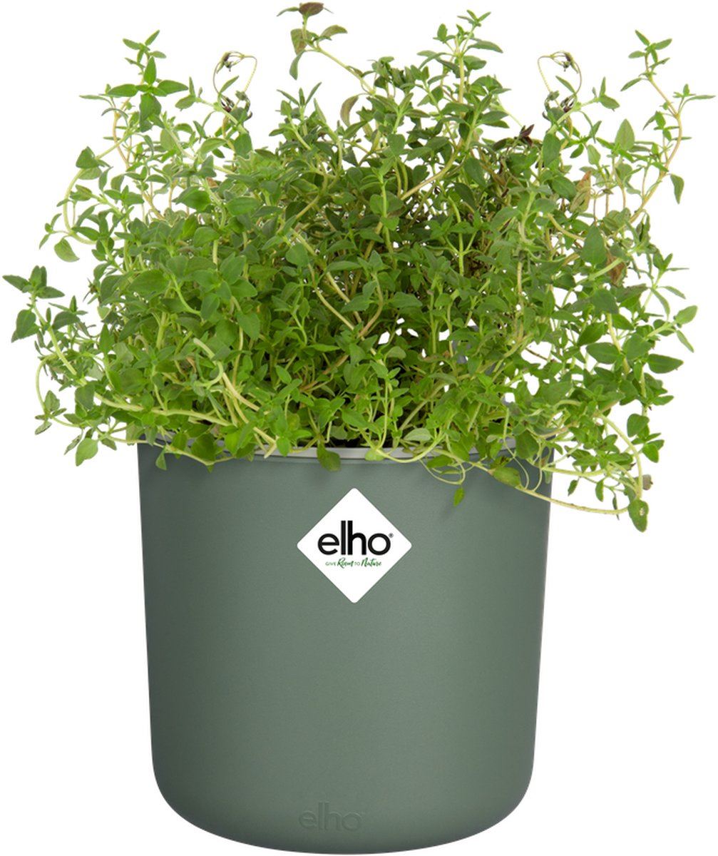 elho kruidenpot Happy Herbs - Blad groen (Groen) - Diameter 15 x H 17 cm afbeelding