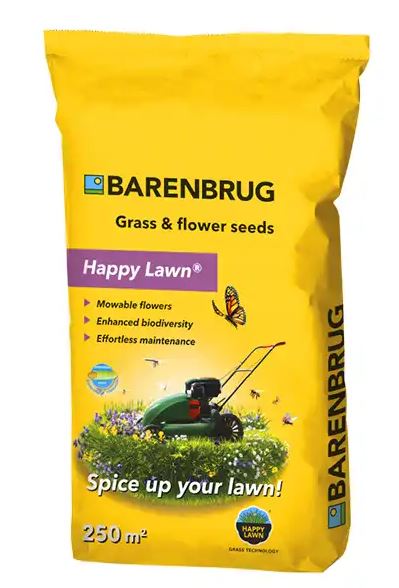 Barenbrug gras- en bloemenzaad 5kg tot 250 m²- Happy Lawn - Voor maaibare bloemen in je gazon! afbeelding