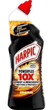Harpic Power Plus 10x Wc Gel - 750ml - Grondige Reiniging - Verwijdert Kalk en Vlekken - Bacteriedodende Formule afbeelding