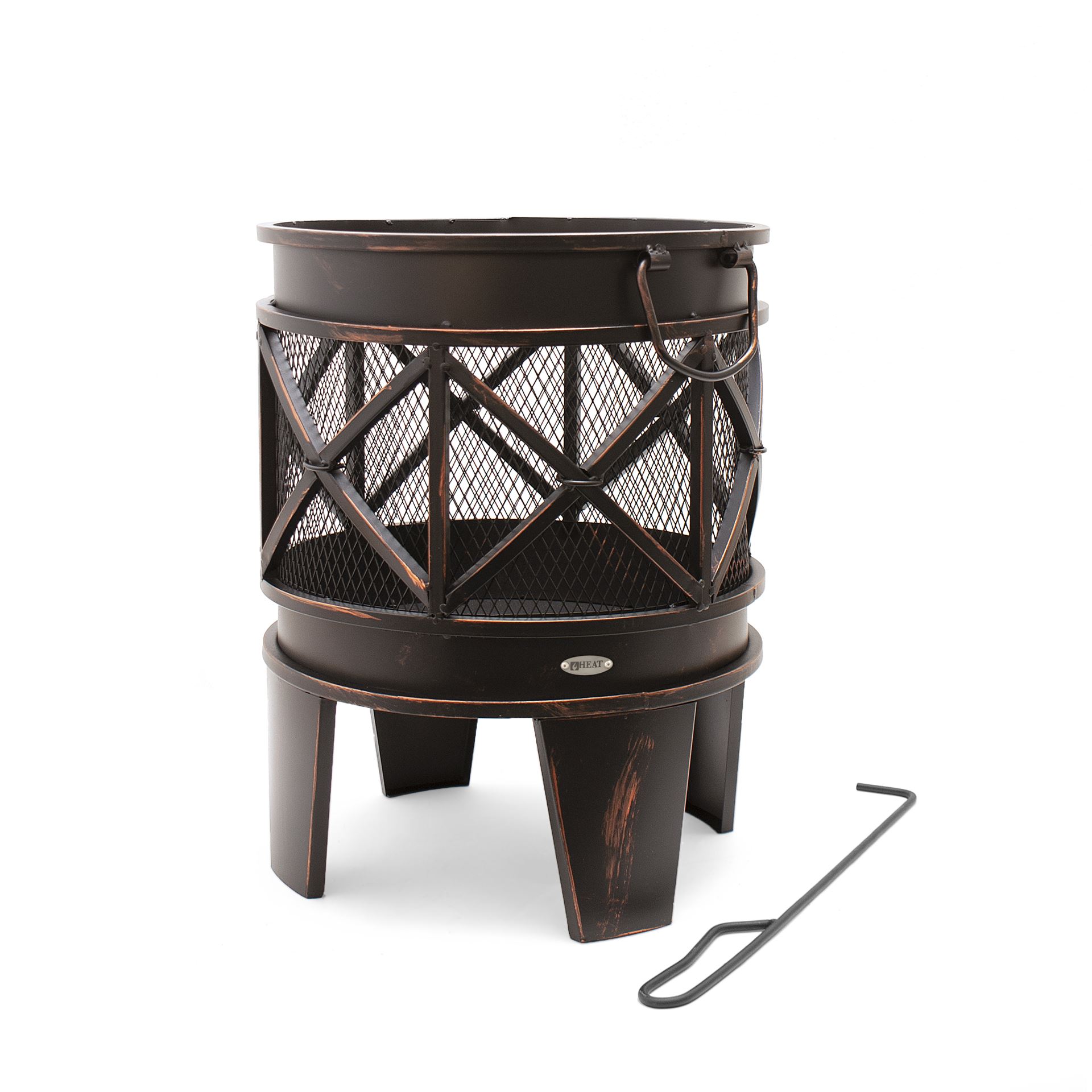 HEAT vuurkorf FireCask met pook– Ø42 x H53 cm – zwart afbeelding