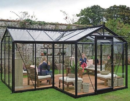 ACD tuinkamer Hélène - 3,77 x 4,45m - Blackline afbeelding