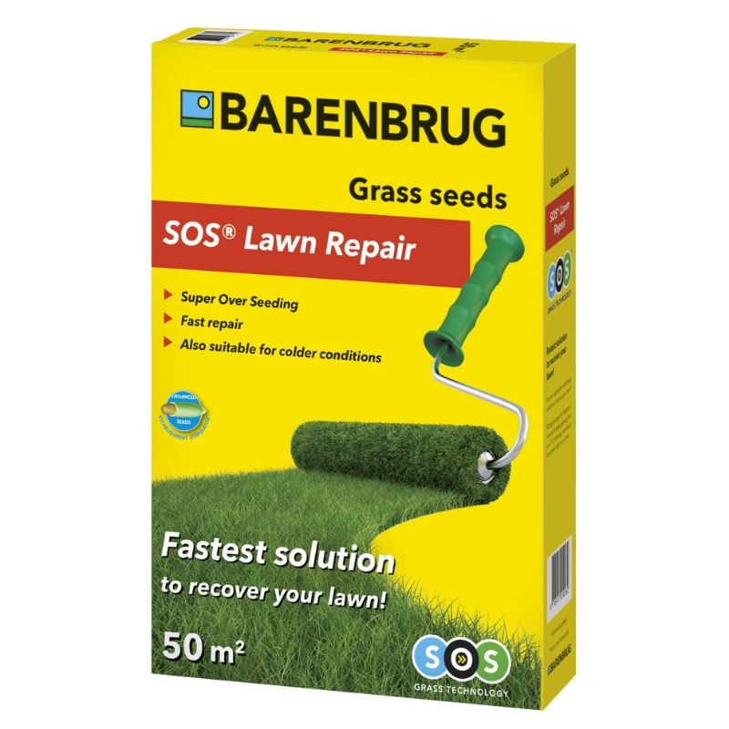Barenbrug graszaad 1 kg voor 50 m² - herstelgazon SOS Lawn Repair gecoat afbeelding