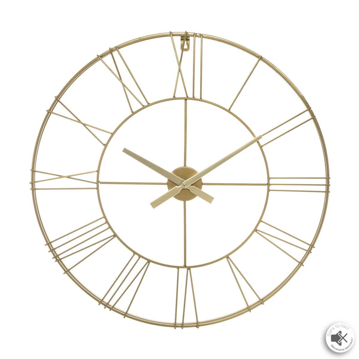 Atmosphera gouden Wandklok - Vintage Phil Or D70 - Dikte kader: 4,5 cm afbeelding