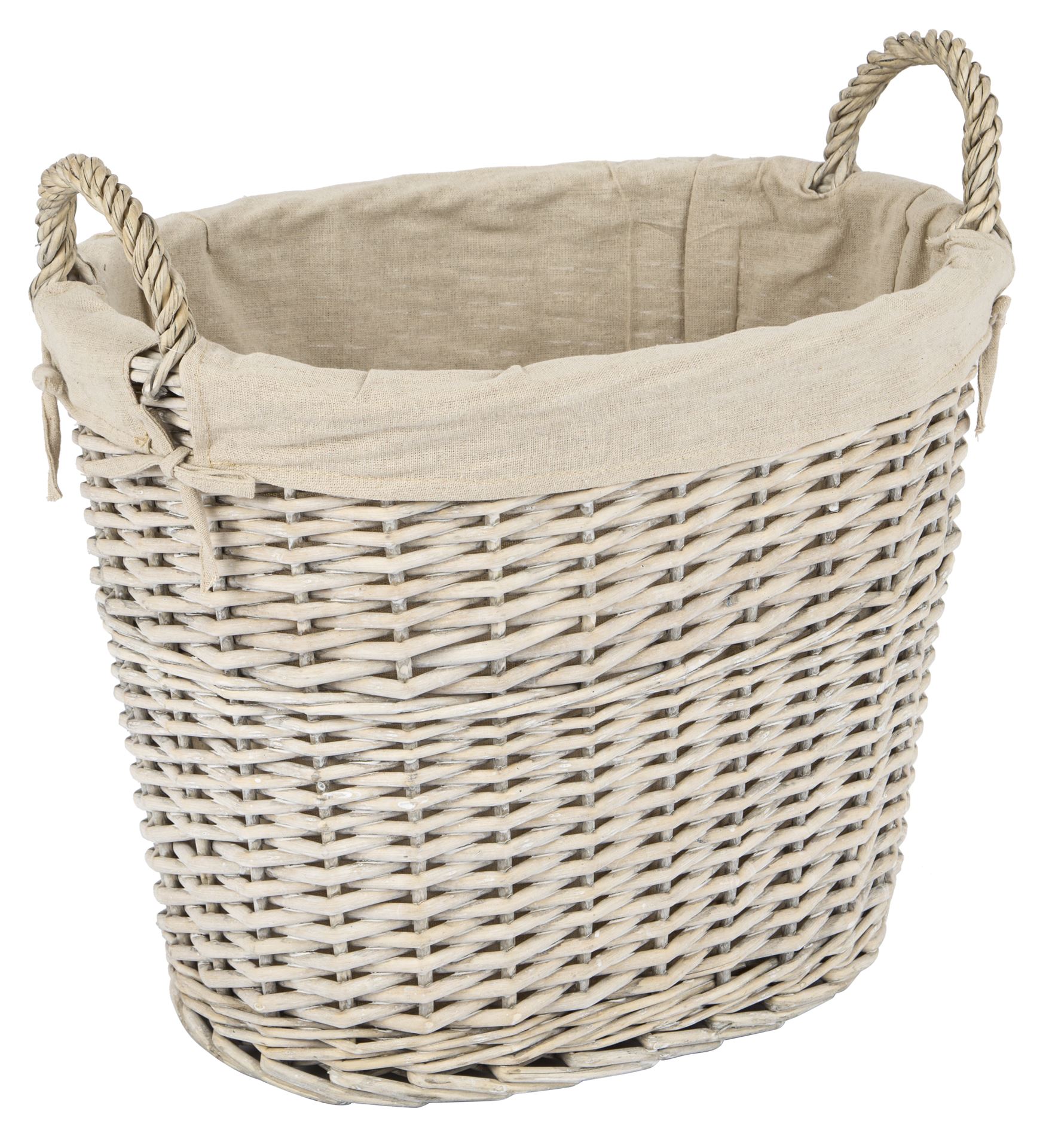Practo Home houtblokkenmand wilg grijs - Haardaccessoires - 38x50,5x51,5cm afbeelding