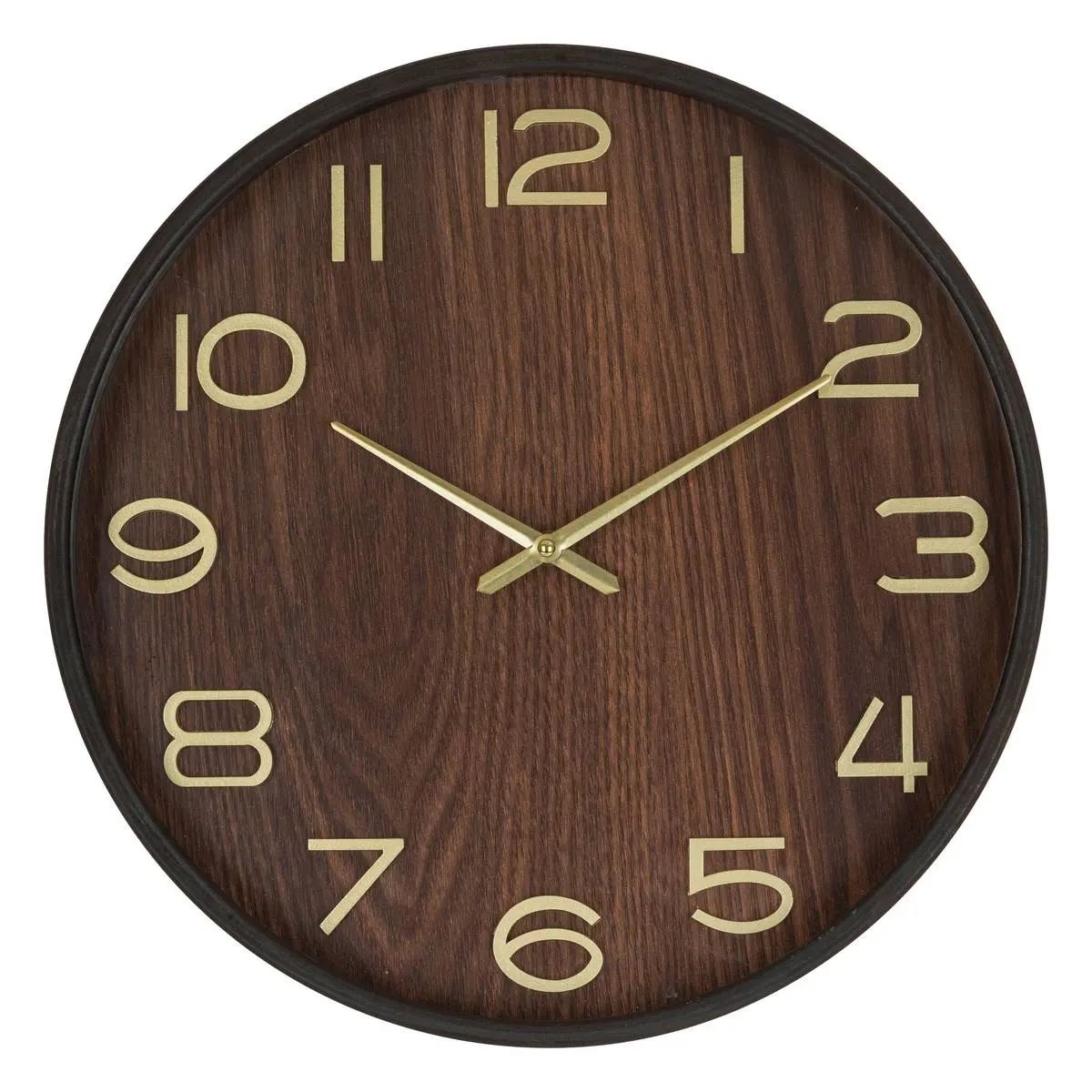 Atmosphera Ivana Wandklok– Hout – Ø38 cm – Bruin – Keuken/Kamer/Kantoor afbeelding