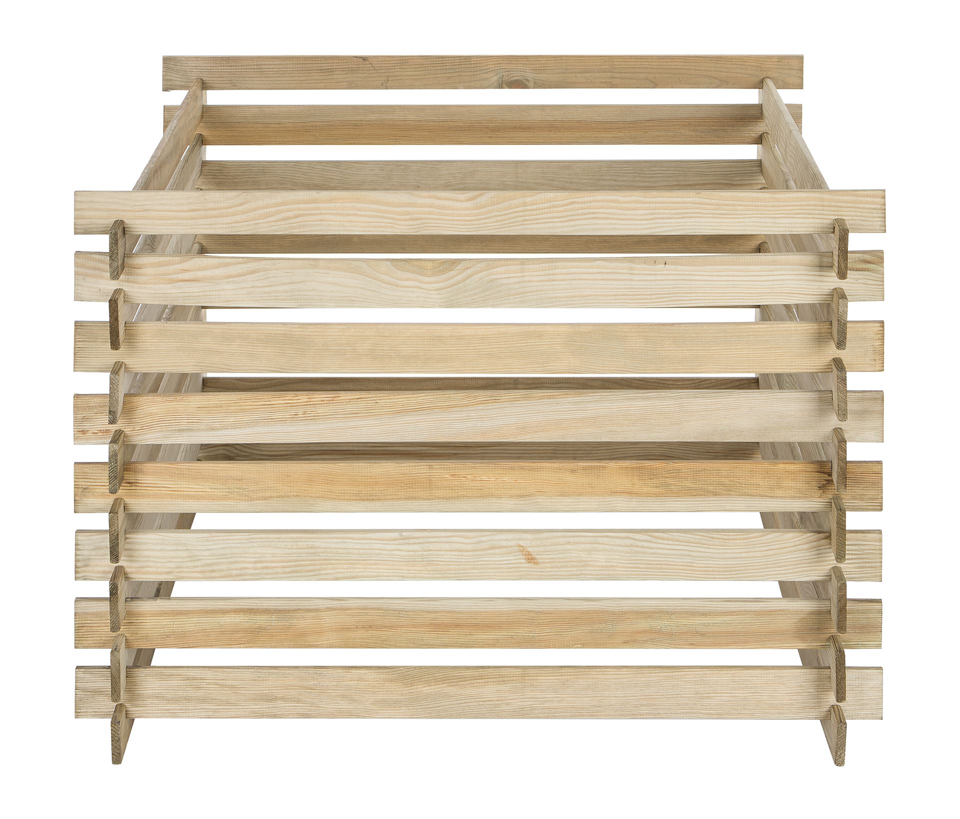 Practo Garden tuincomposter hout hout - Compostvaten en tuinovens - 100x100x70cm - 530 liter afbeelding