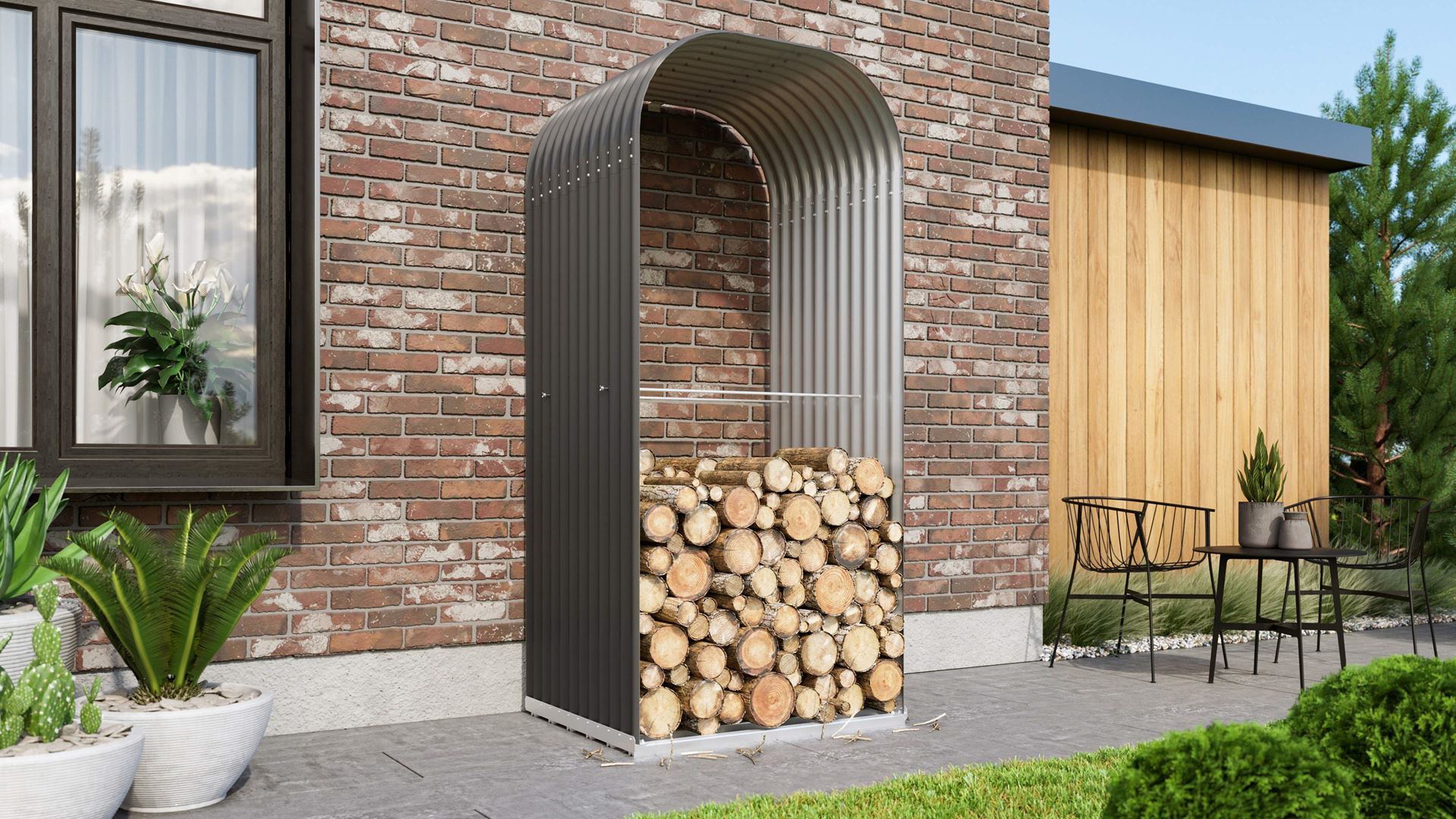 Vitavia Houtopslag Ardor 858 - hoog - graniet - Houtopslag - L223,1 cm hoog afbeelding