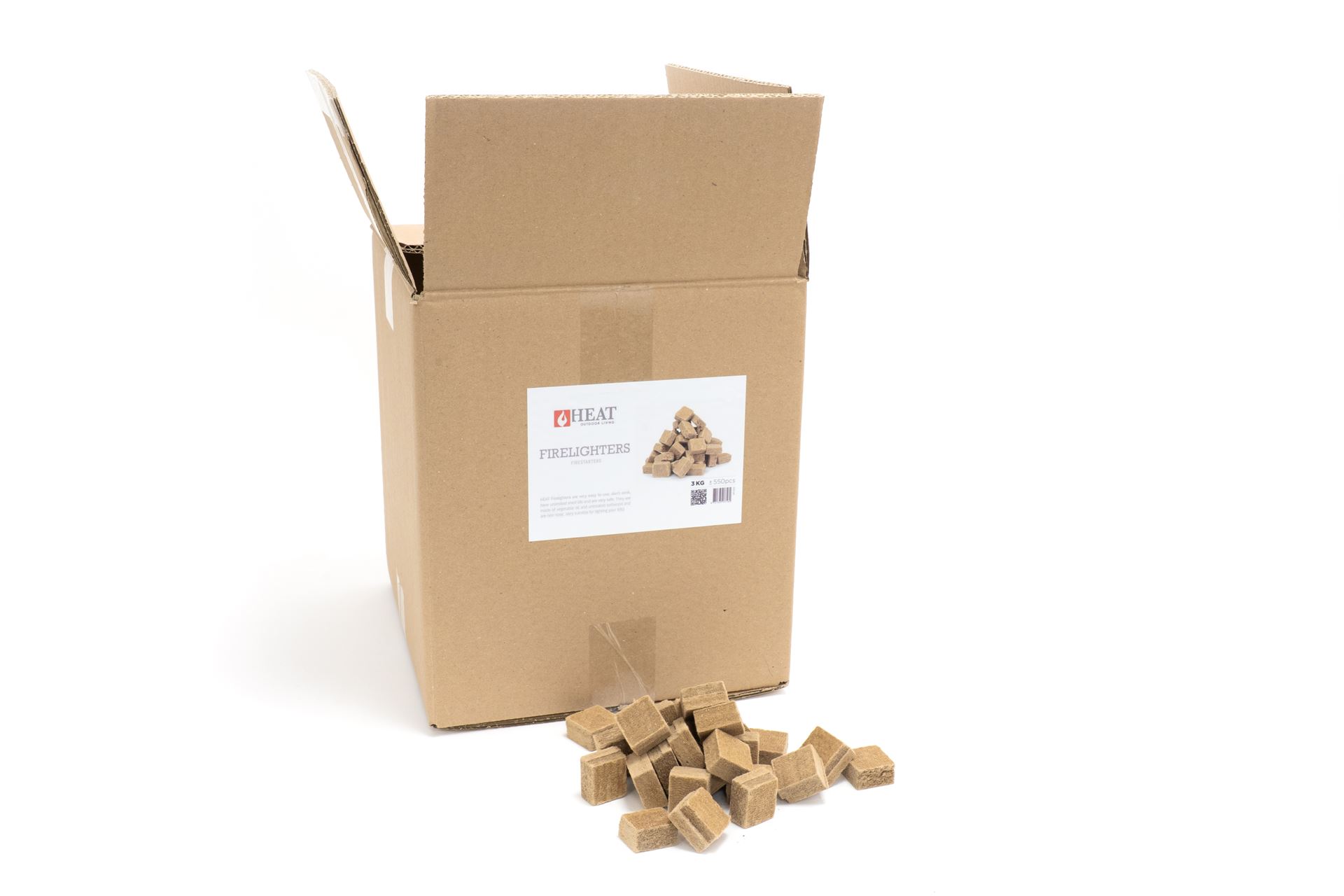 HEAT Woodwool Aanmaakhoutkrullen - 3 kg (ca. 260 stuks) - Natuurlijk&Geurloos