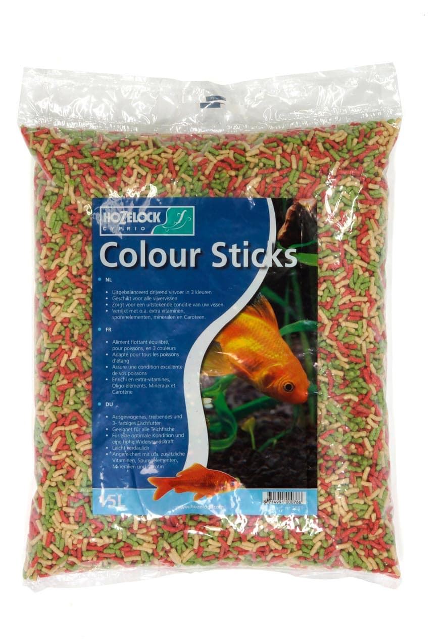 Hozelock Colour Sticks 15L - Drijvend visvoer voor vijvervissen zoals goudvissen