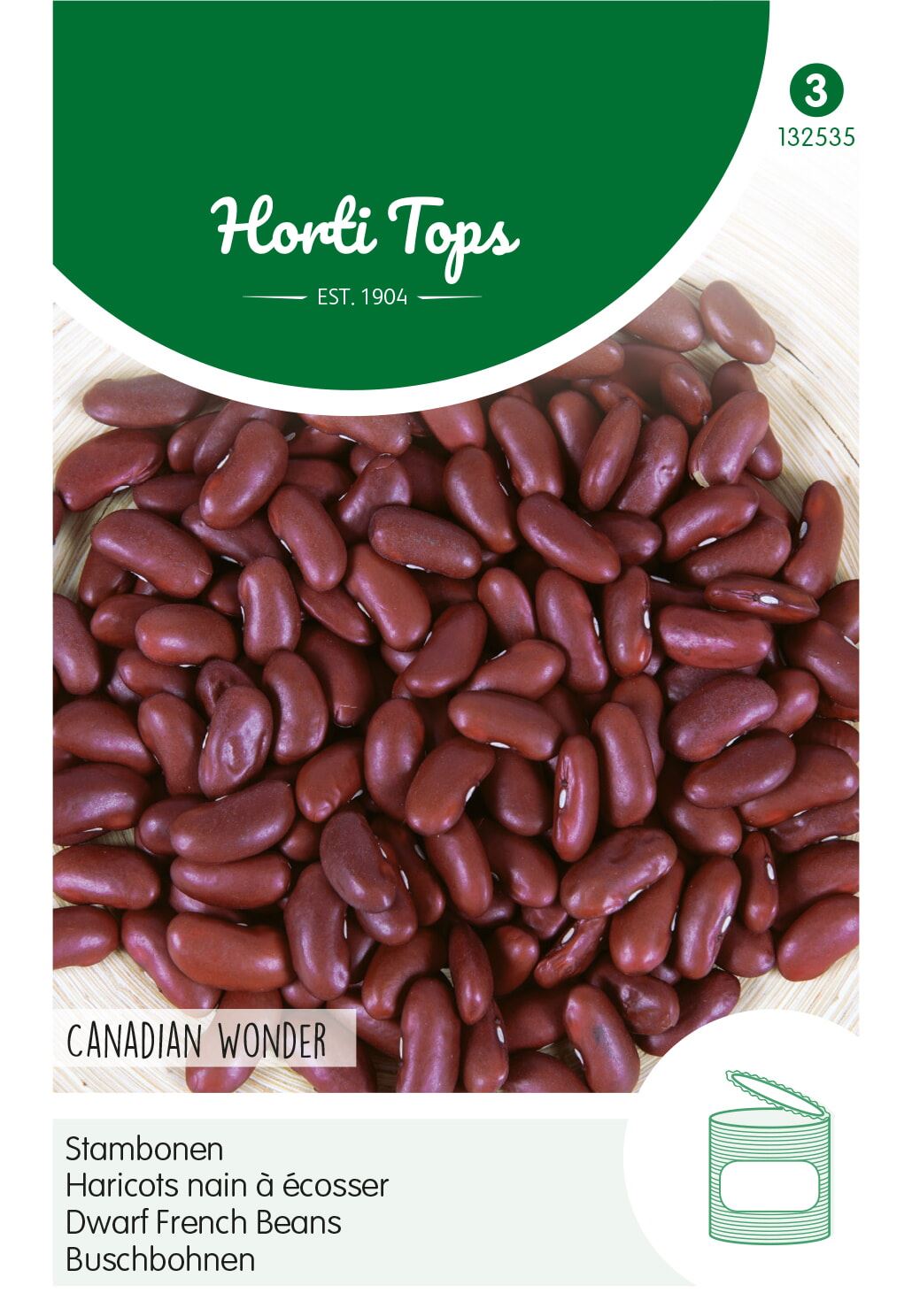 Horti Tops Stambonen Canadian Wonder - Kidneybonen - 15 gram afbeelding