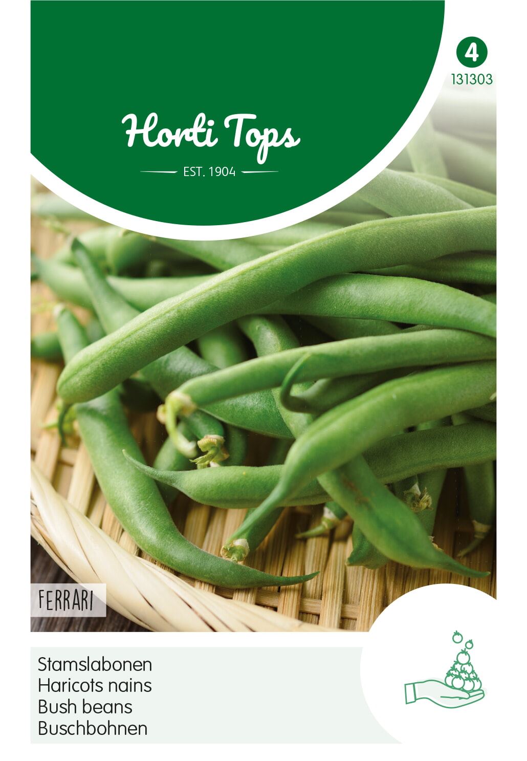 Horti Tops Struikbonen zaden - Ferrari extra fijne zonder draad - 25g afbeelding