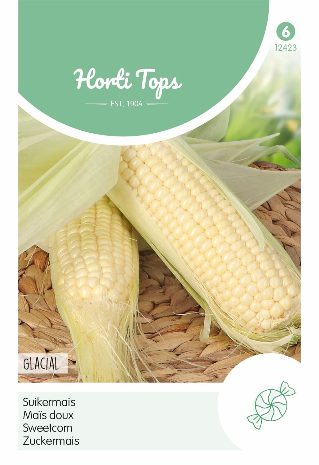 Hortitops Zaden Witte Mais Glacial 20 Zaden - Tuinzaden - Zoet - Crispy - Snelgroeiend afbeelding