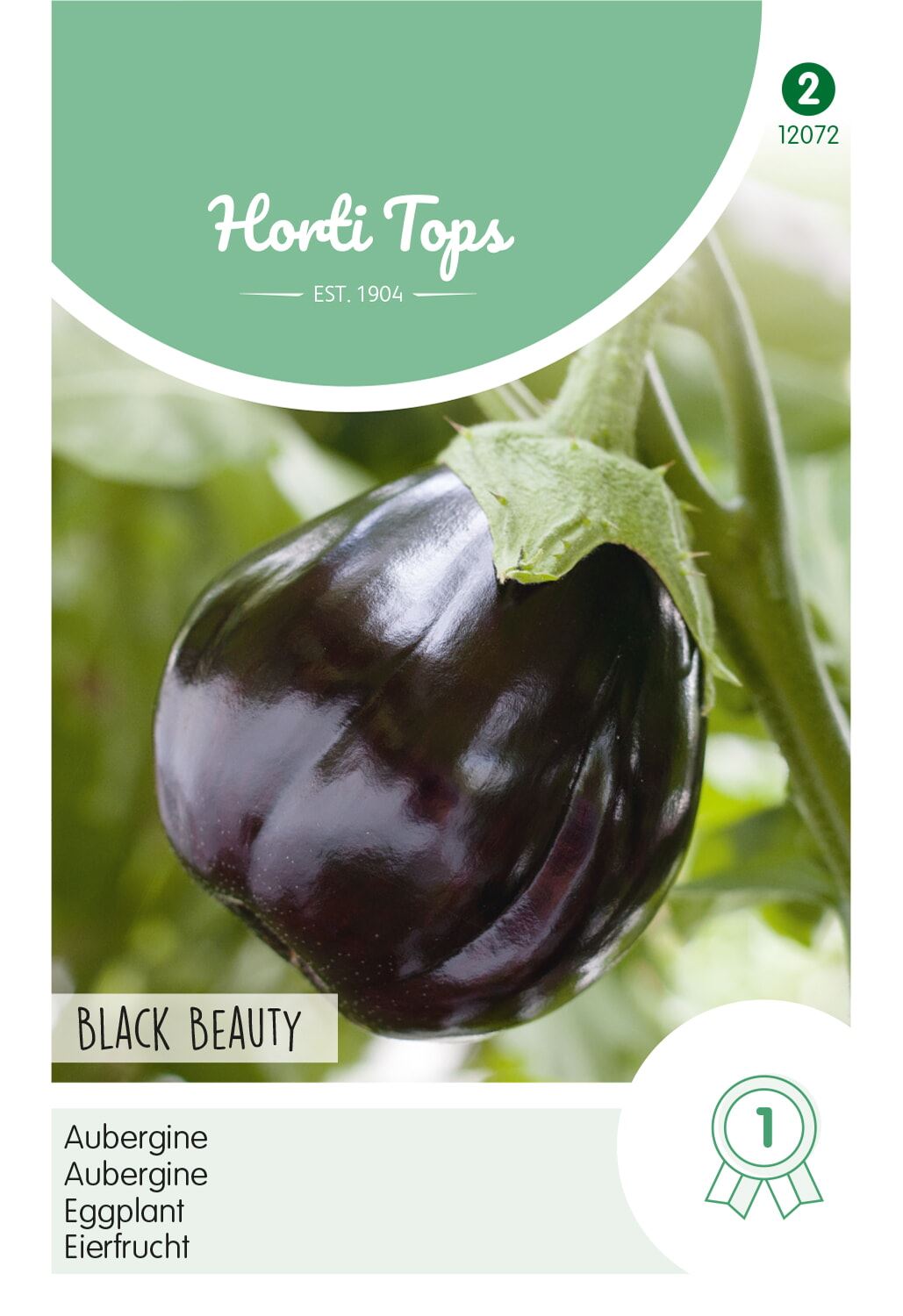 Horti Tops Aubergine zaden - Black Beauty afbeelding