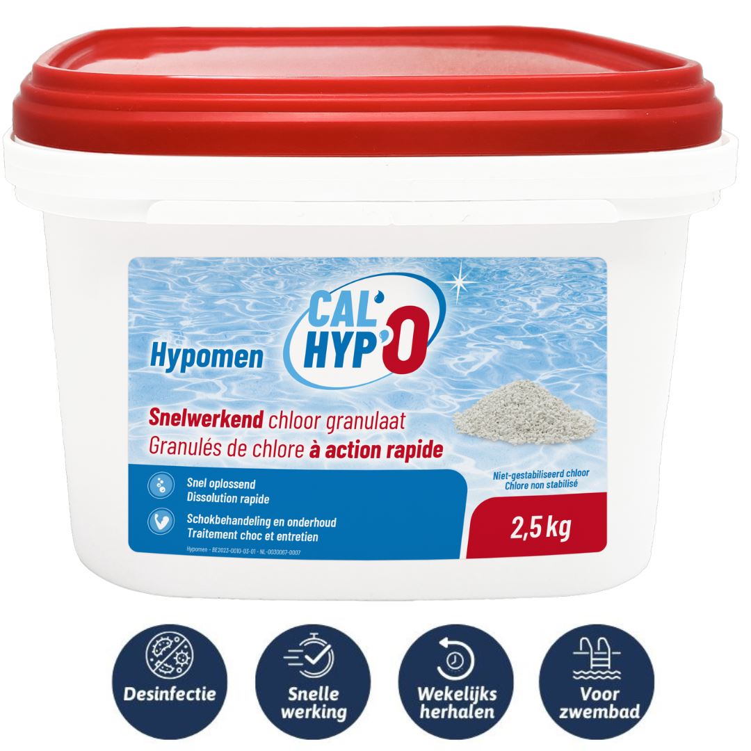 Hypomen Cal'Hypo - snelwerkend chloorgranulaat 2,5kg afbeelding