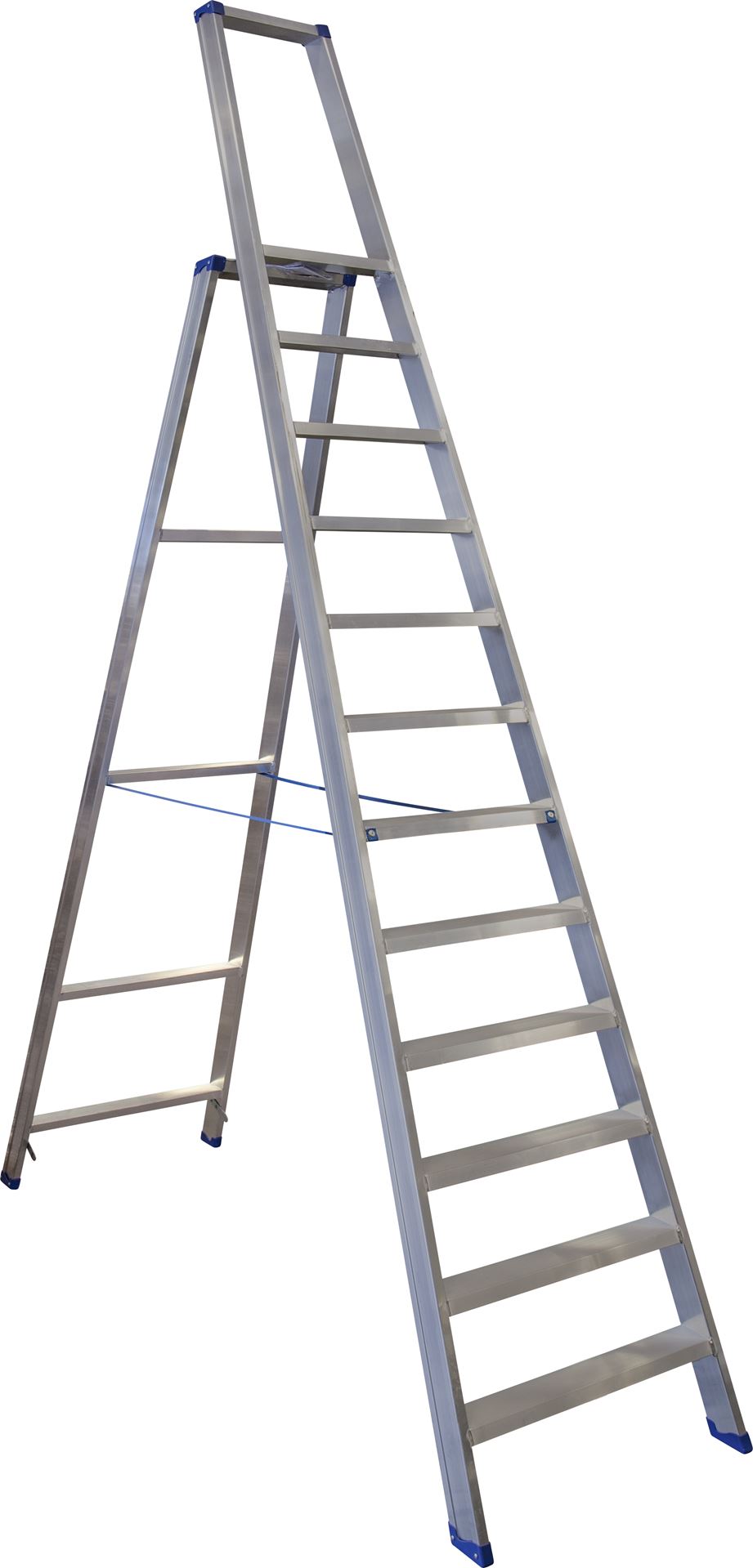 Escalo sparta aluminium - Industriële aluminium trapladder met beugel - 12 treden afbeelding