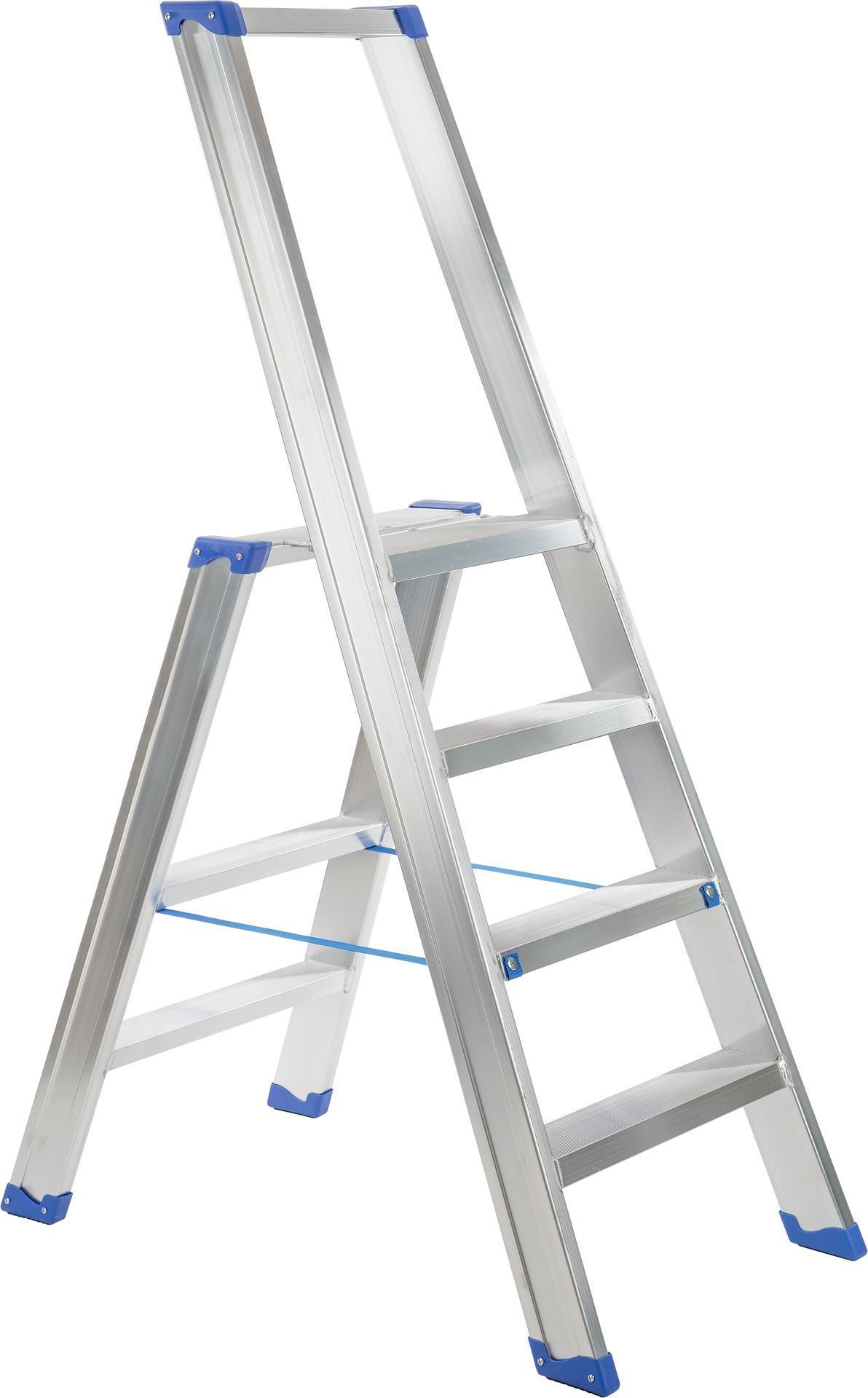 Escalo sparta aluminium - Industriële aluminium trapladder met beugel - 4 treden afbeelding