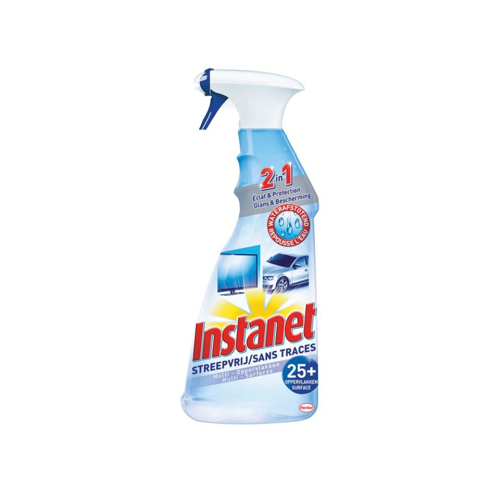 Instanet - ruitenspray streepvrij 2in1 multi oppervlakken - 725ml afbeelding