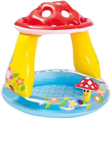 Intex opblaasbaar babyzwembad Paddestoel - rond -Ø102 x H89 cm afbeelding