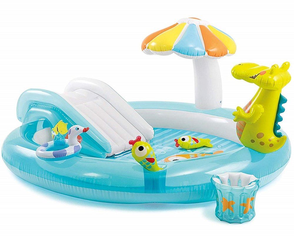 Intex opblaasbaar waterpark Krokodil - L201 x B170 x H84 cm afbeelding