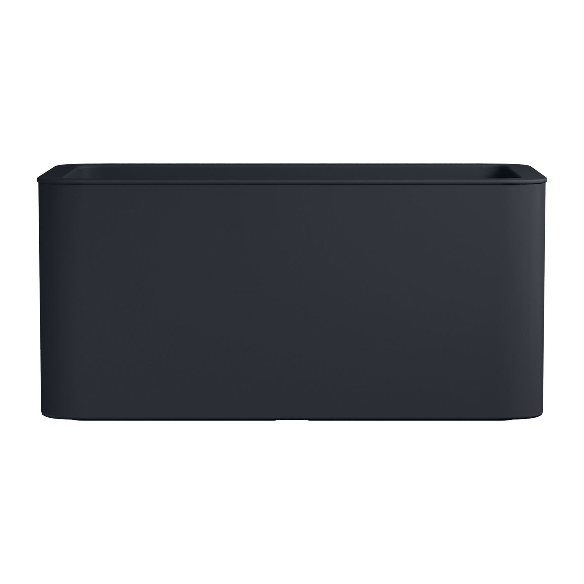 Florus Jive Terrace 80– L78 x B39 x H37,2 cm – Grote Plantenbak – Antraciet – Gerecycled Plastic – Met Waterreservoir – Voor Binnen&Buiten afbeelding