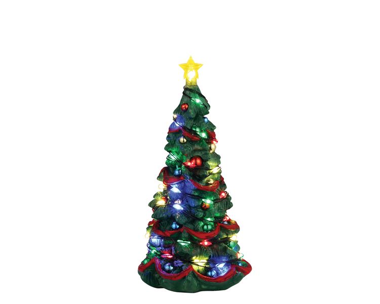 Lemax - 'Joyful Christmas Tree' - Verlichte boom - Exclusief adapter (Werkt op batterijen)