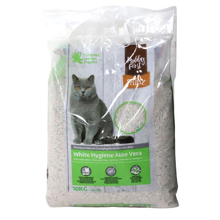 Hobby First Kattenbakvulling'White Hygiene'- Met Aloë Vera-geur - 10 kg afbeelding