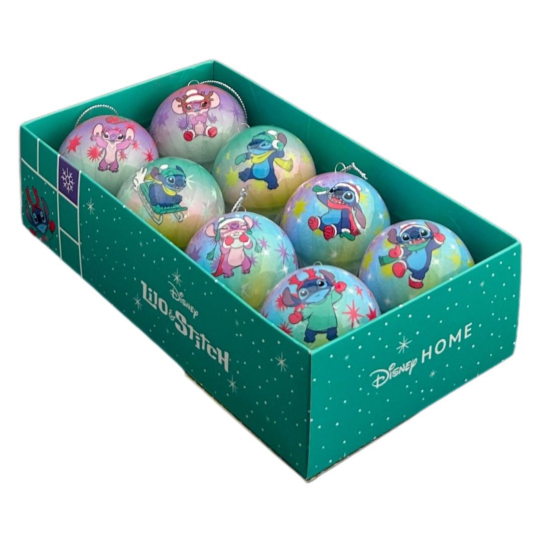 Christmas Inspirations kerstballen Disney© Stitch - set van 8 stuks - Diameter 6 cm