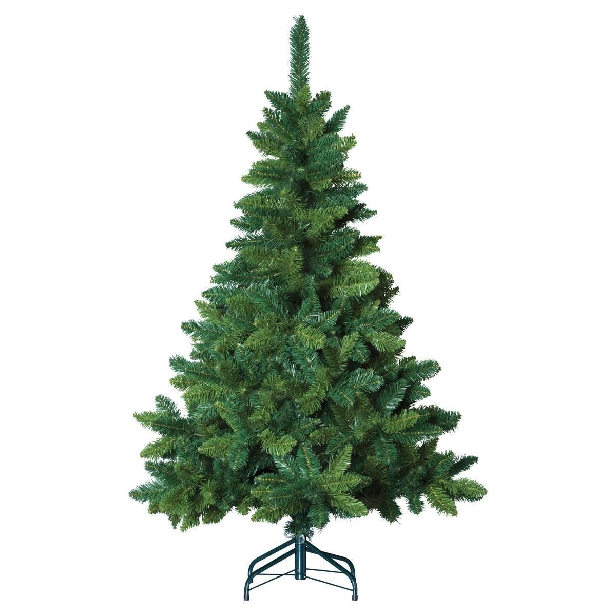 Blooming kunstkerstboom - 120 cm - groen - Diameter 65 cm - 180 tips - metalen voet