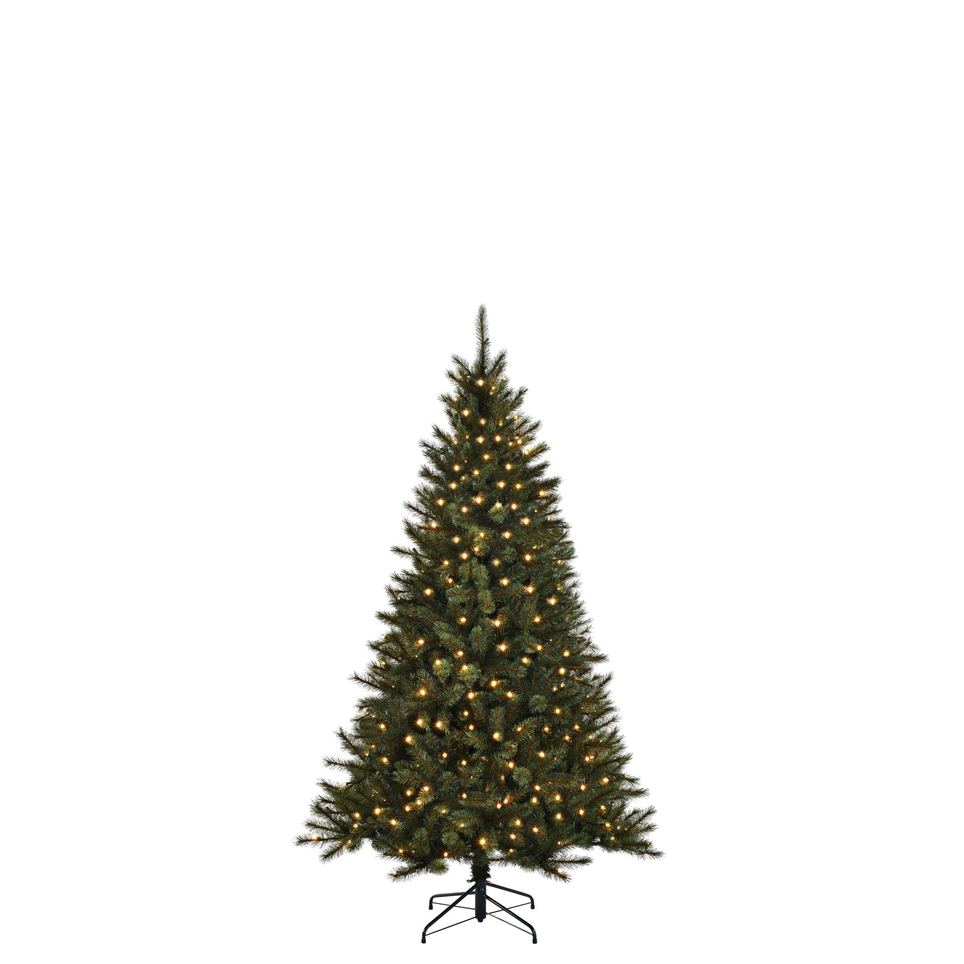 Black Box Toronto verlichte kunstkerstboom - 120 cm - groen - Diameter 87 cm - 100 ledlampjes - 305 tips - metalen voet