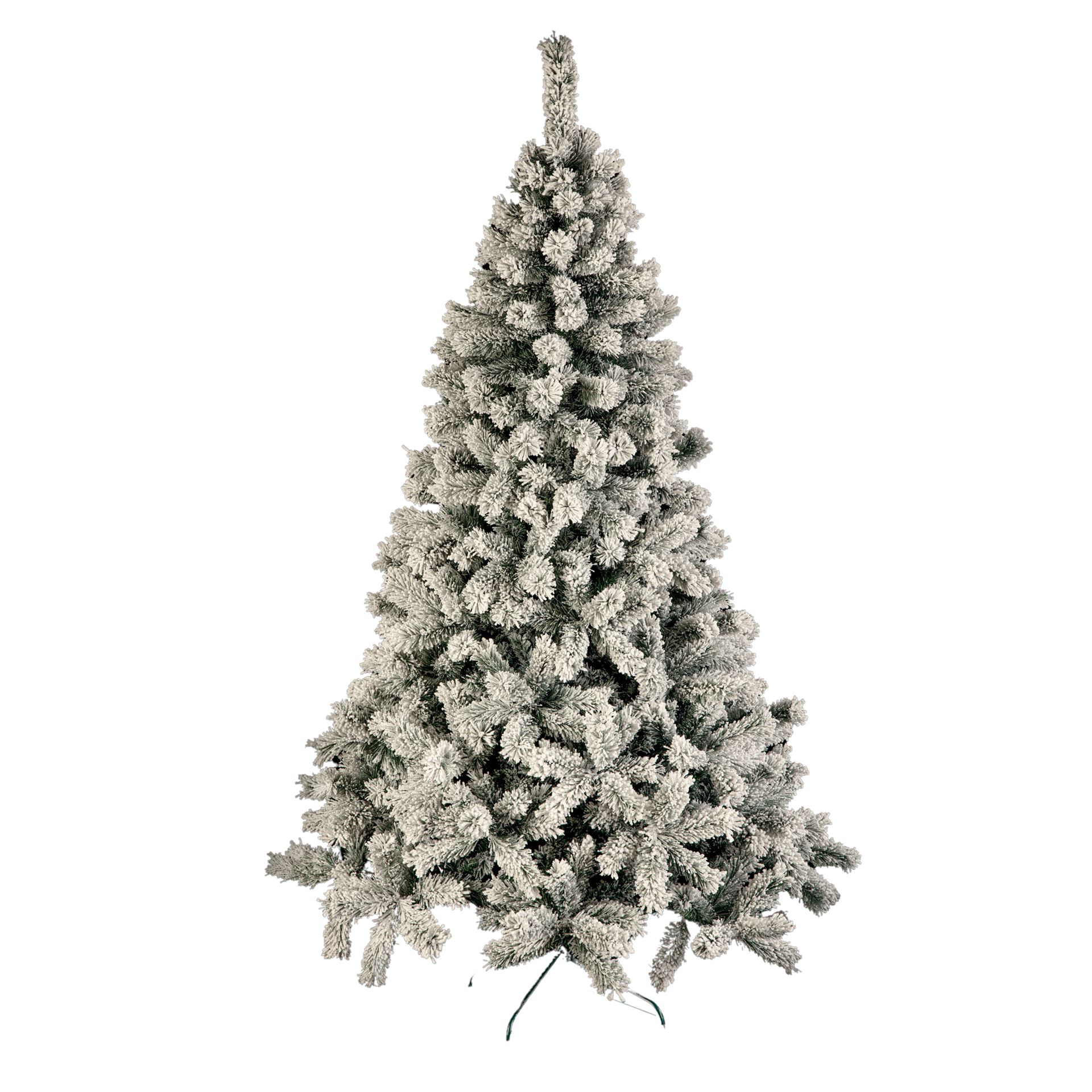 Windy Peak kunstkerstboom - 150 cm - groen - besneeuwd -Ø 83 cm - 289 tips - metalen voet afbeelding