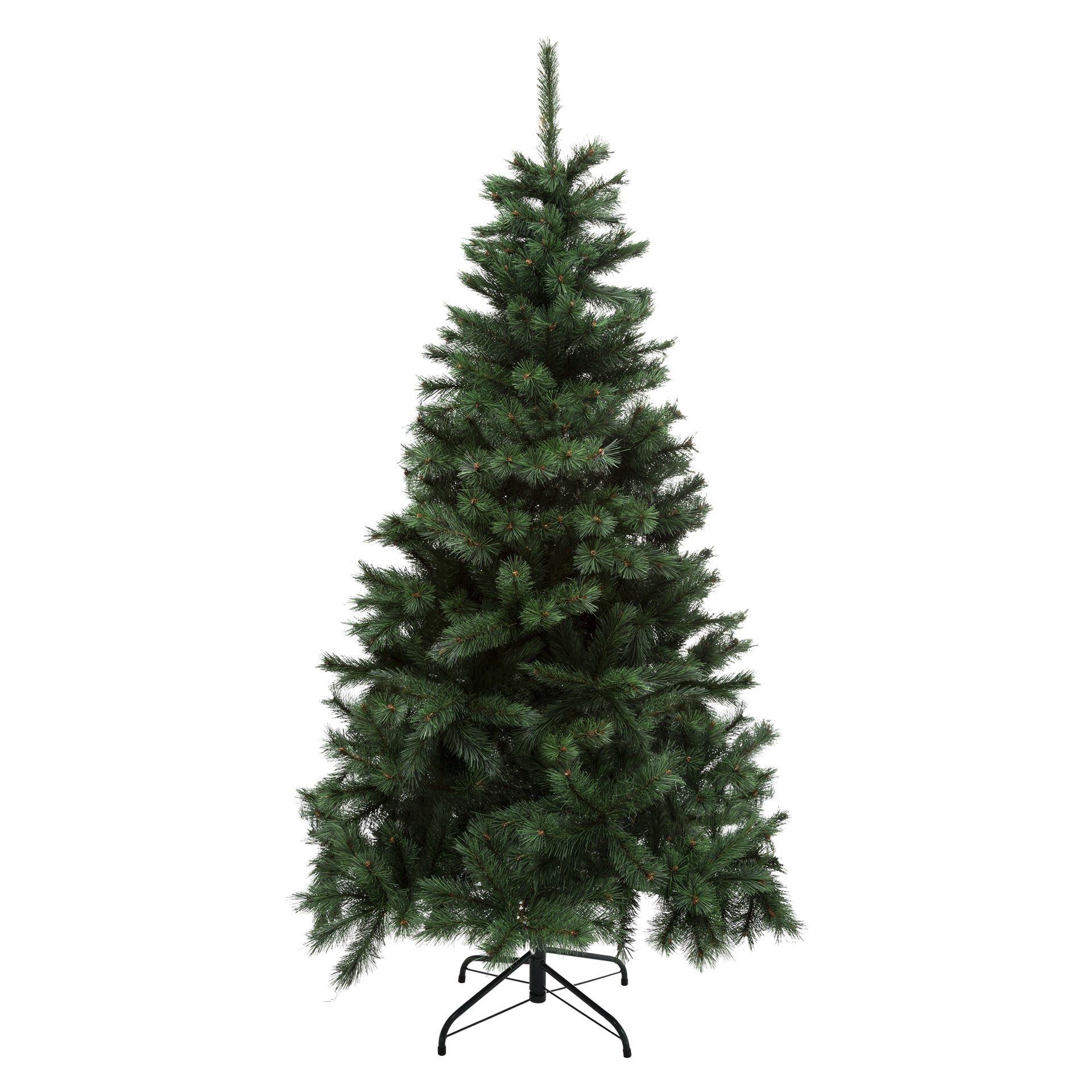 Windy Peak kunstkerstboom - 210 cm - groen -Ø 124 cm - 759 tips - metalen voet afbeelding