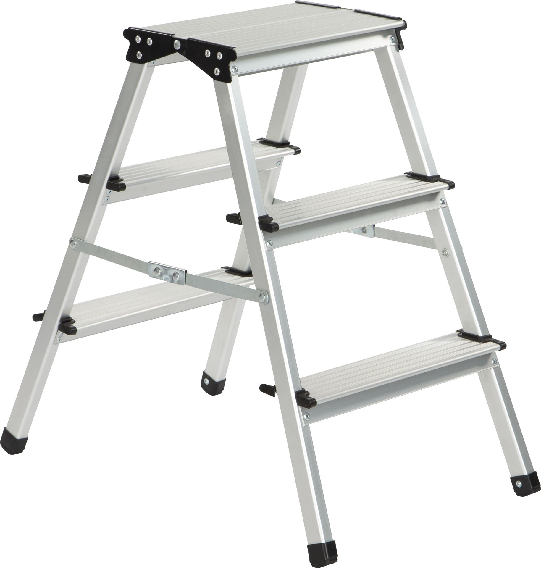 Escalo steppy aluminium - Aluminium huishoudtrapje - H60cm afbeelding