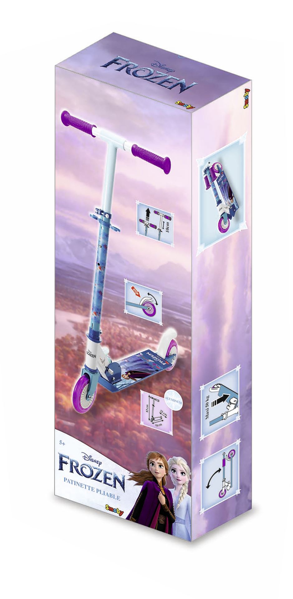 Smoby Step Frozen - Opvouwbare 2-wielenscooter afbeelding