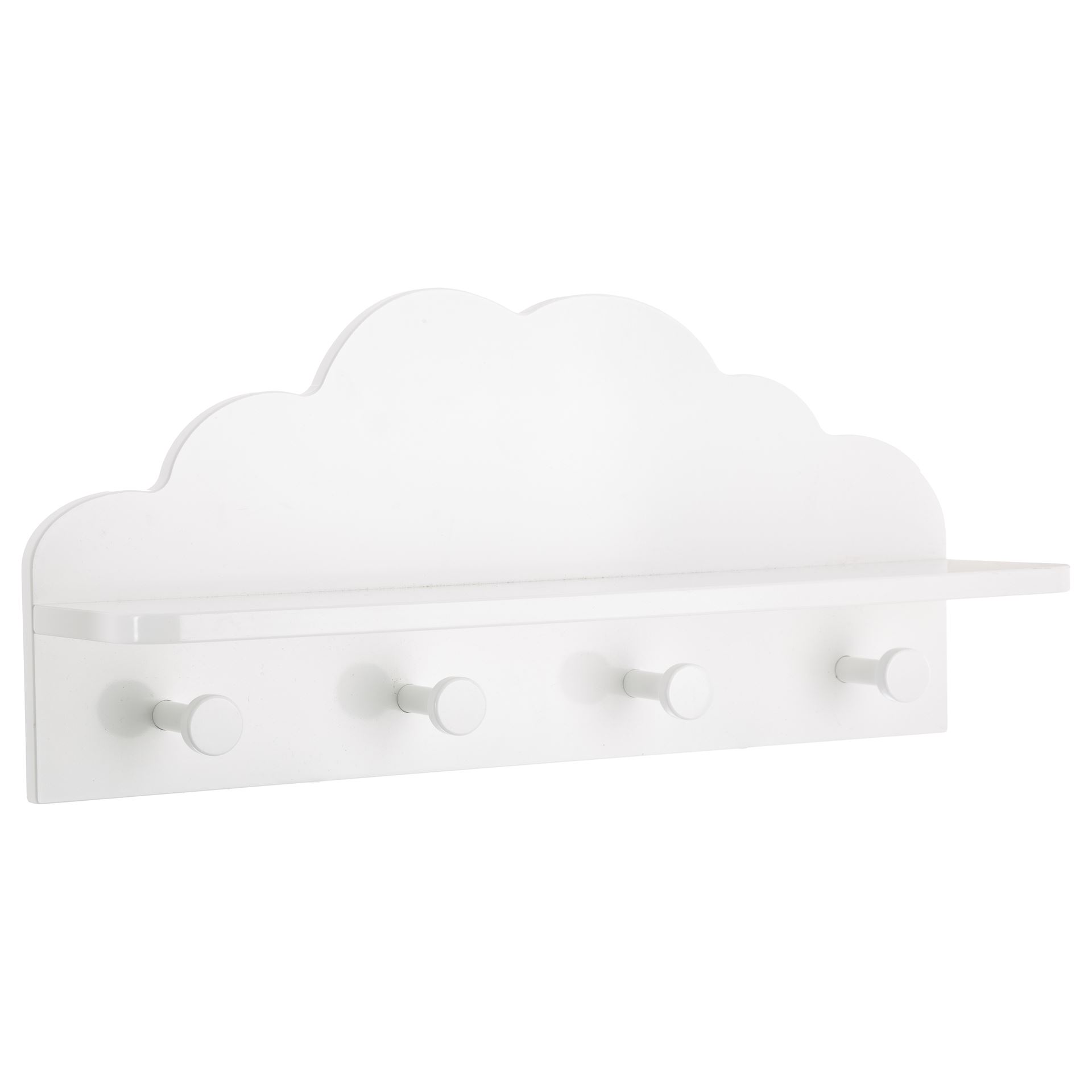 Atmosphera witte Patère Etagère met 4 Haken - 4 Haken - 12 mm Dikte afbeelding