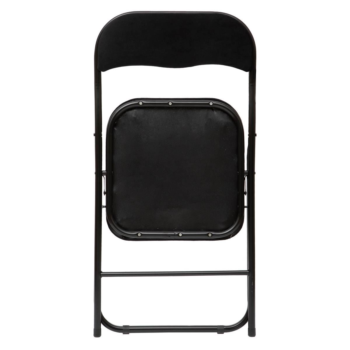 Zwarte vouwstoel met fluweelbekleding - Zwart - Afmetingen: Zitvlak 39 x 39 cm, Zithoogte 43 cm, Opgevouwen hoogte 83 cm afbeelding