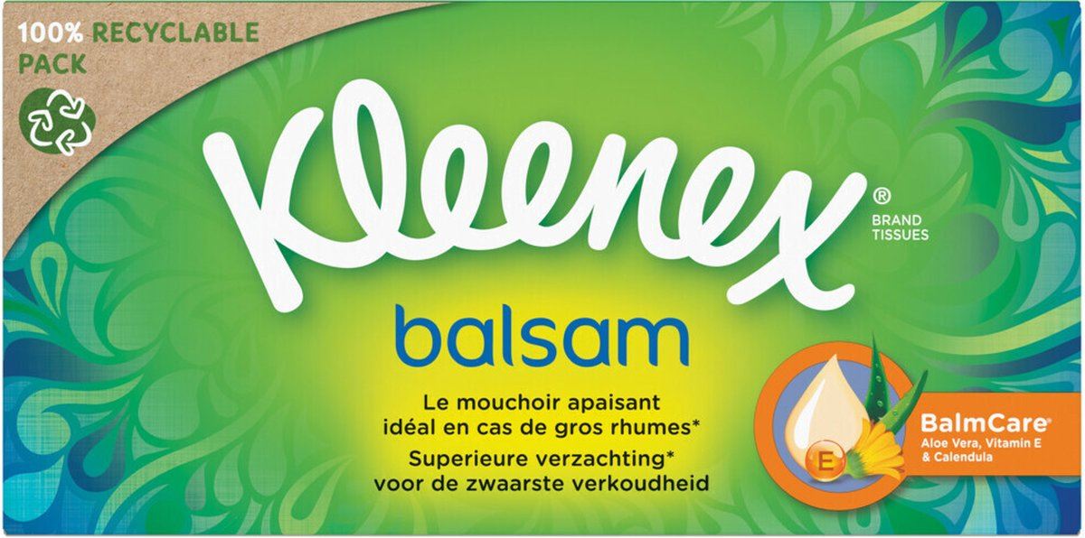 Kleenex tissues'Balsam'- 64 zakdoeken in 1 doos afbeelding
