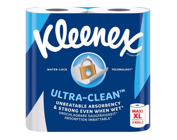 Kleenex® Maxirol keukenrol - 2 XL-rollen (2 x 74 vellen keukenpapier) -  Voor een Schoon en Comfortabel Gevoel, Elke Dag afbeelding