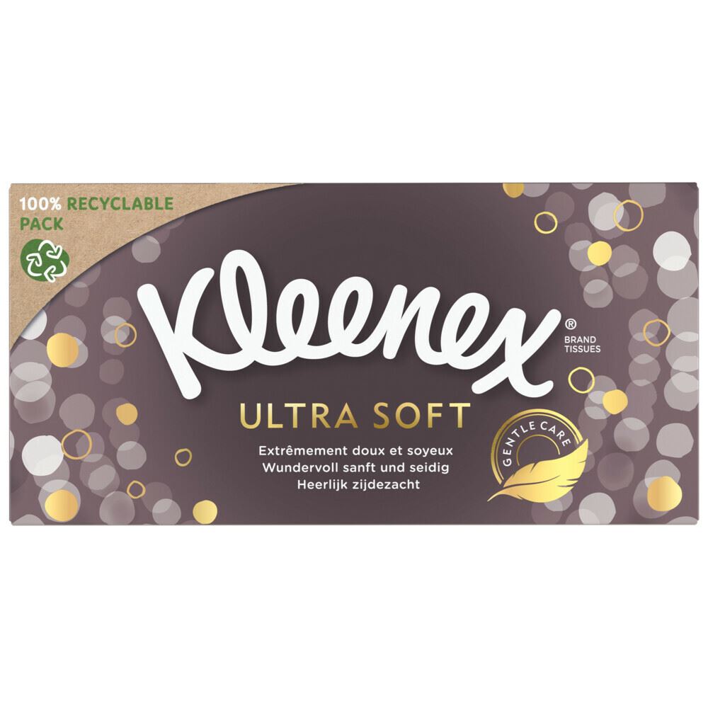 Kleenex Ultra Soft zakdoeken - 3-laags - 64 stuks afbeelding