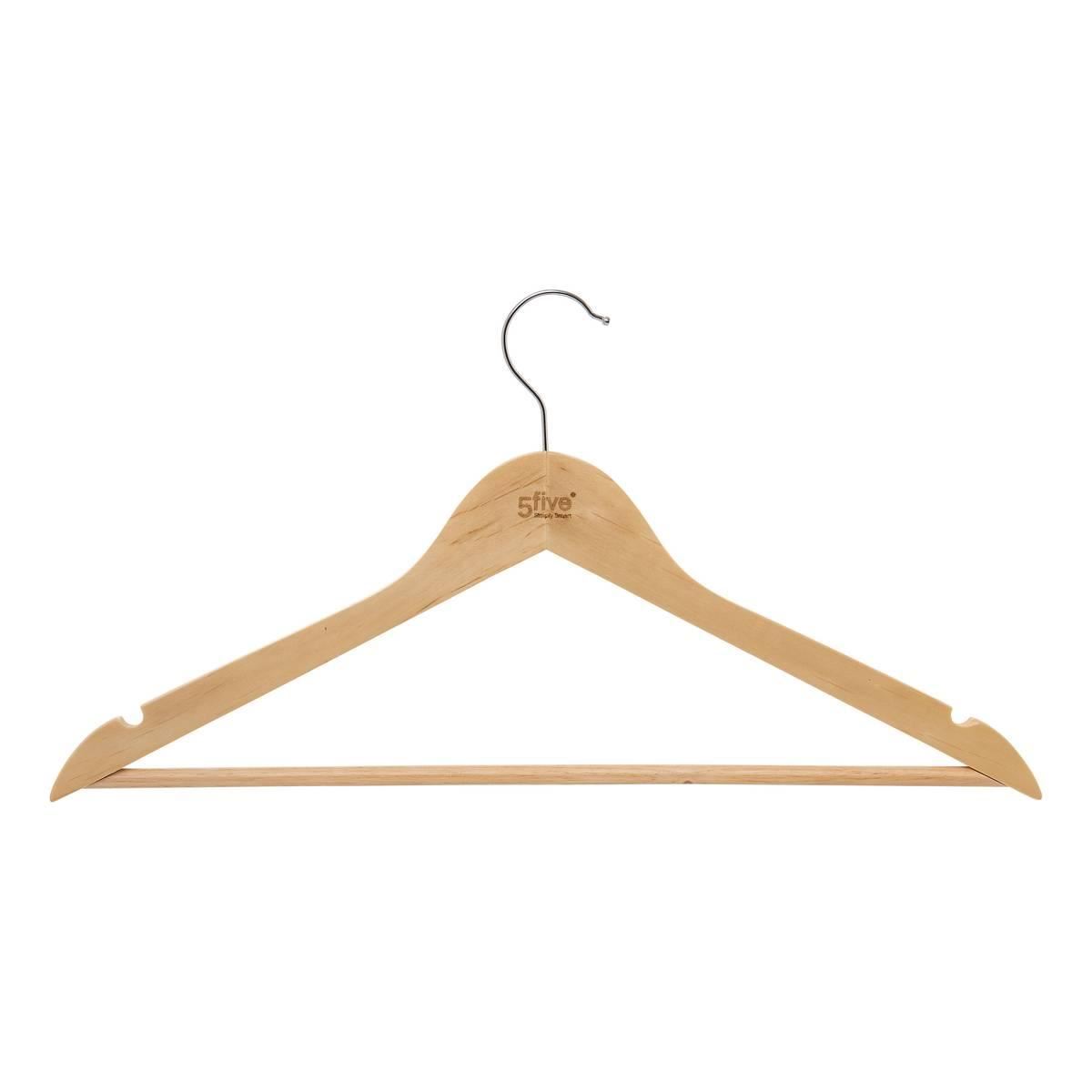 Houten kledinghangers - Per 8 stuks