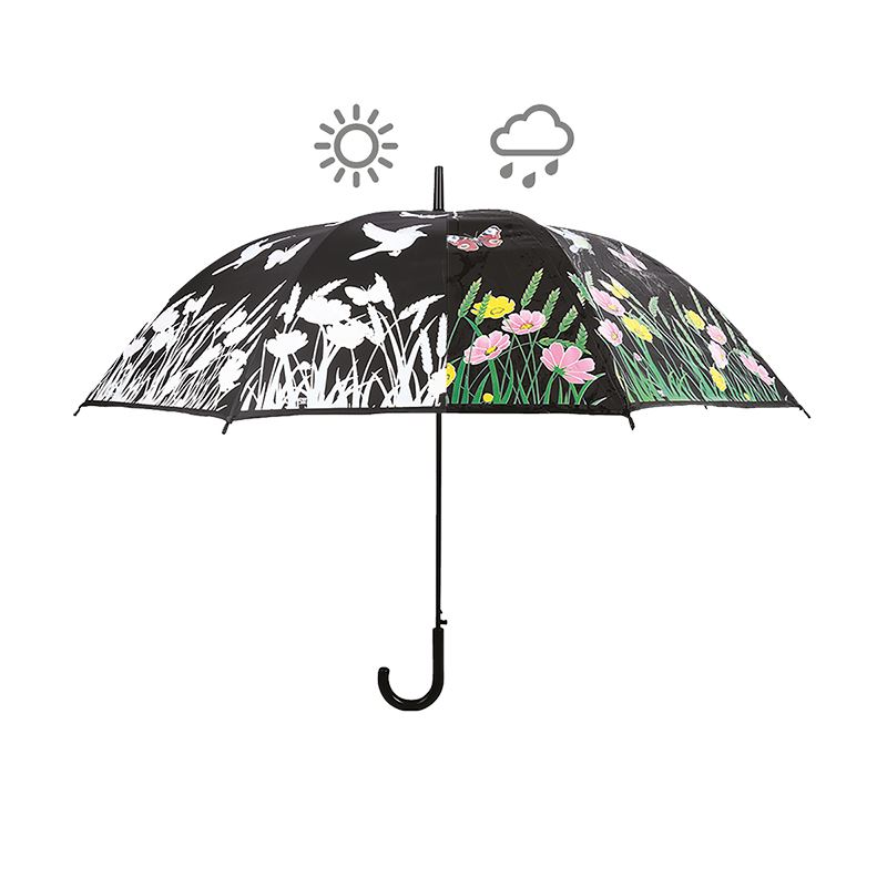 Esschert Design paraplu'natuur'diameter 117cm - Magische paraplu die van kleur veranderd afbeelding