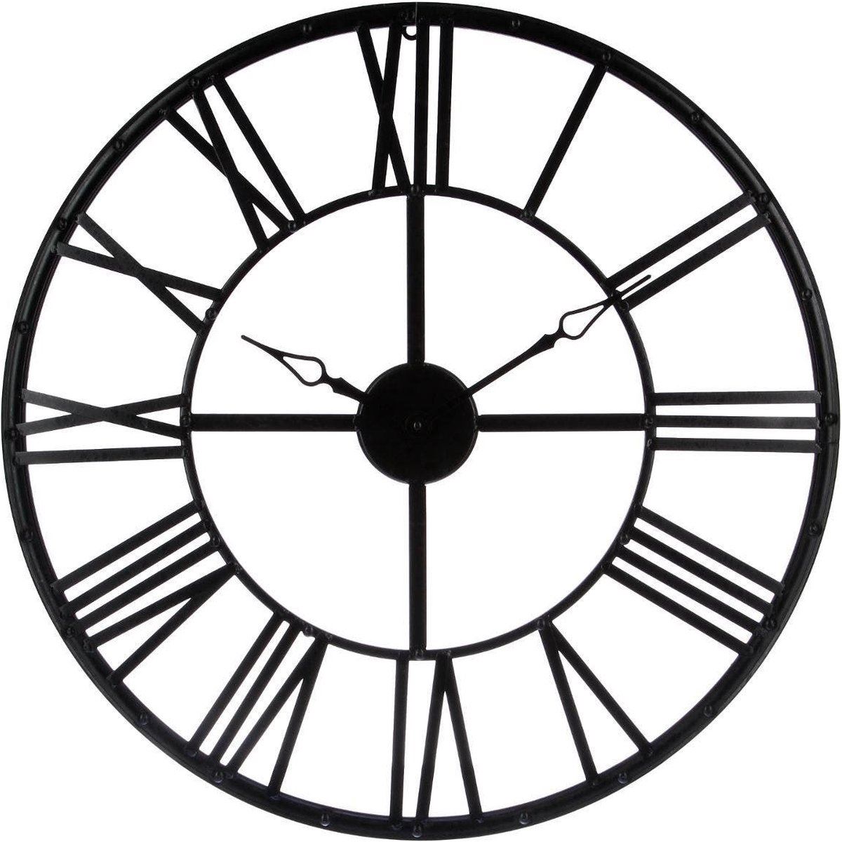 Atmosphera zwarte Wandklok - Vintage Andras D69cm afbeelding