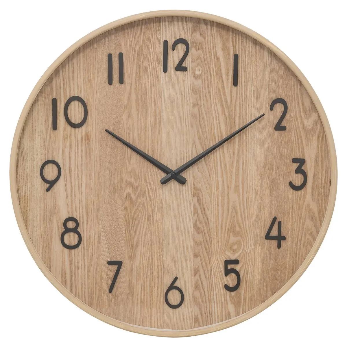 Atmosphera Ivana Wandklok– Hout – Ø55 cm – Beige – Keuken/Kamer/Kantoor afbeelding