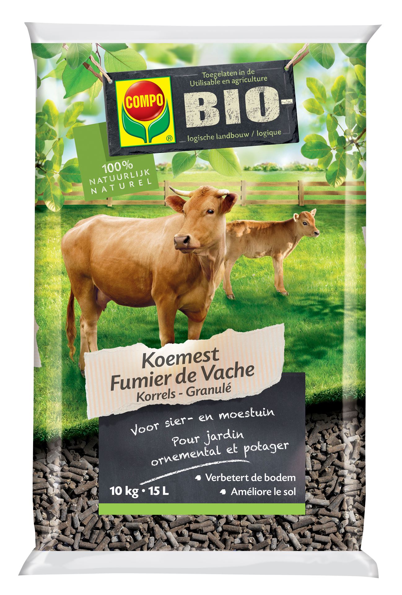 Compo Koemest - voor sier- & moestuin - 10kg - bio