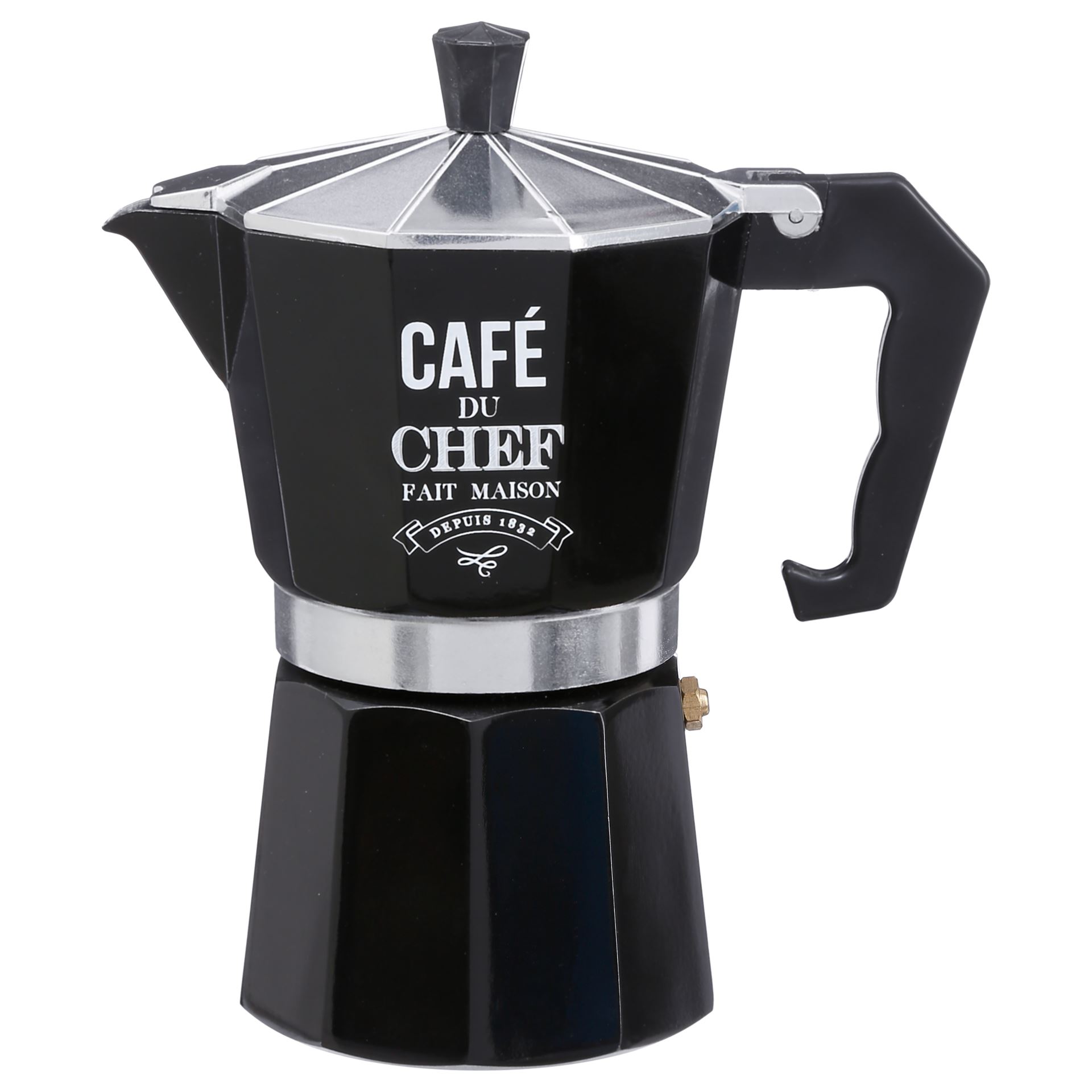 Secret de Gourmet zwarte Italiaanse Koffiepot voor 6 Kopjes afbeelding
