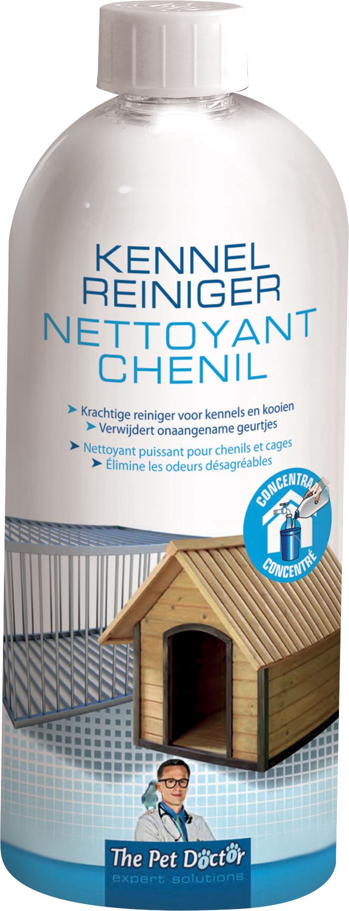 The Pet Doctor Kooi- en kennelreiniger concentraat met aangename geur - 950ml - Krachtige reiniger voor kennels/hokken/vogelkooien/reismanden afbeelding