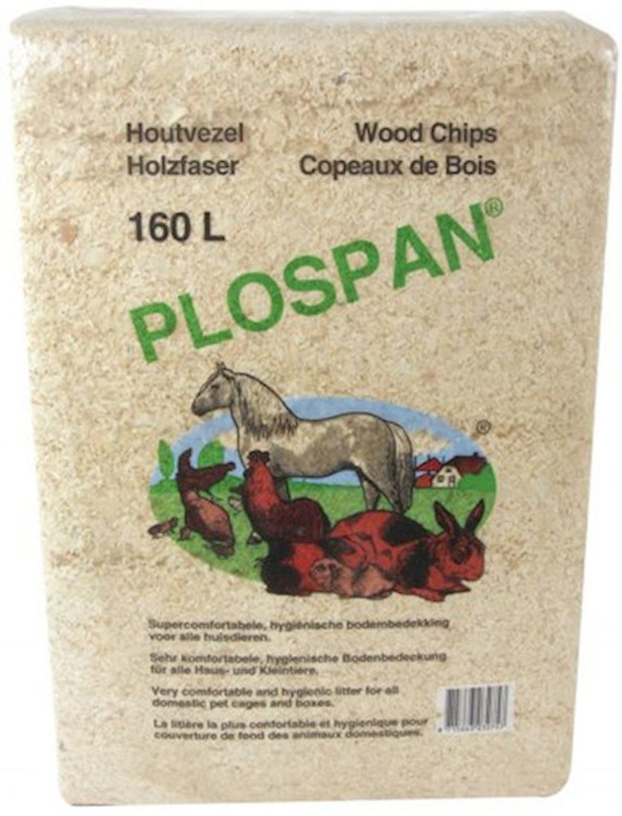 Plospan houtvezel strooisel voor knaagdieren 160 L afbeelding