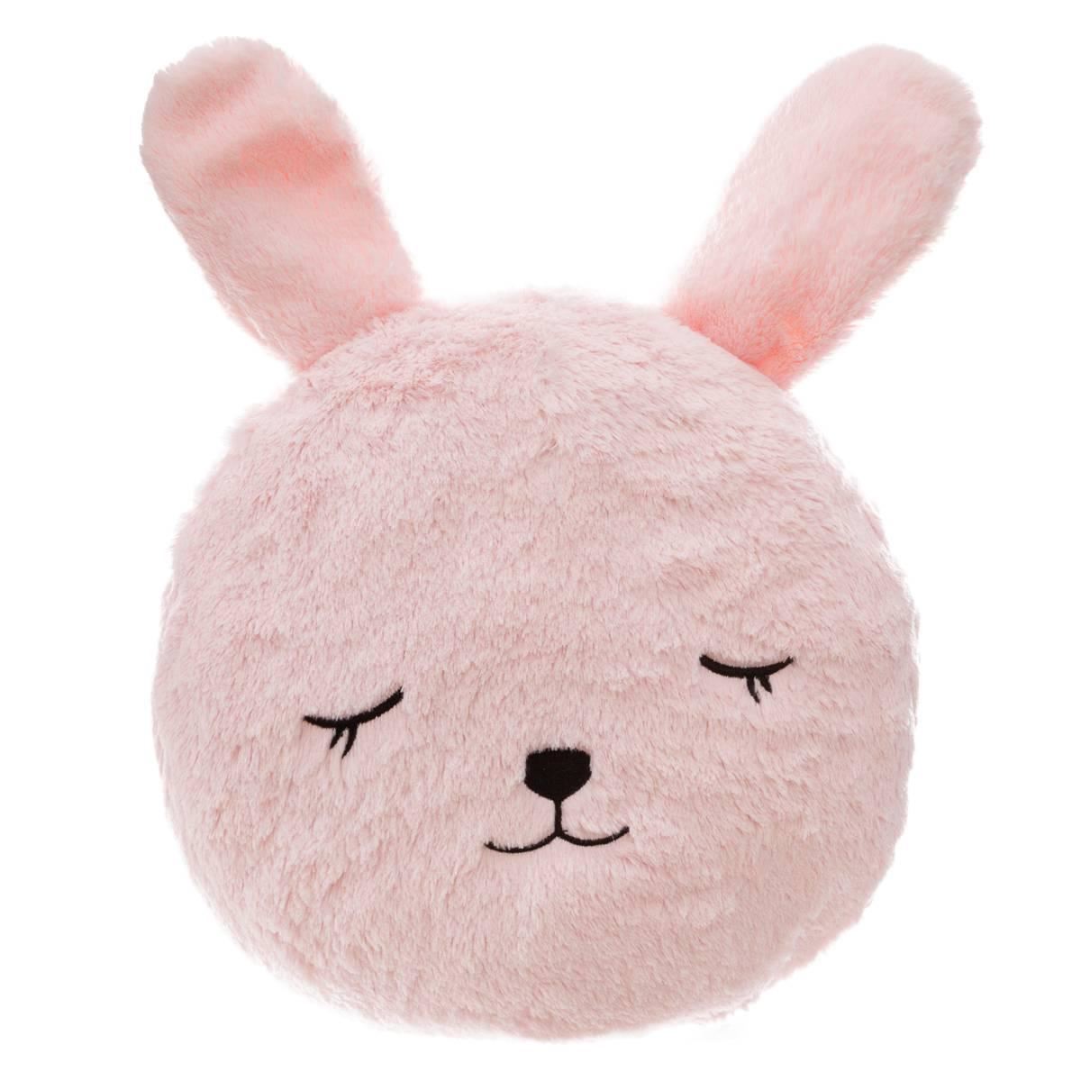 Atmosphera Kids “Rabbit” Konijnenkussen diameter 28 cm - Roze - Zacht & Knuffelbaar